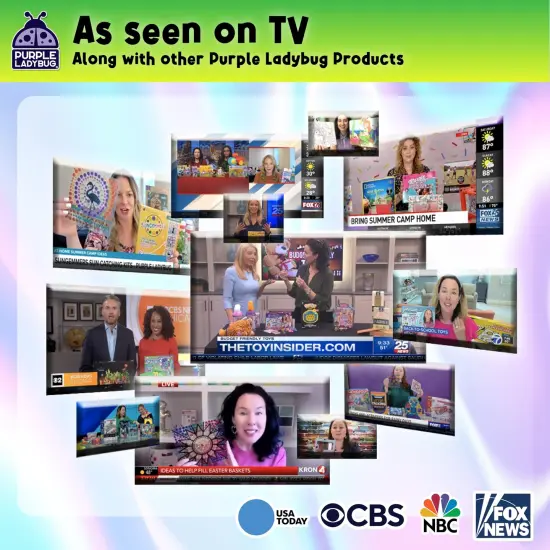 PURPLE LADYBUG Silver Holographic Scratch Art Mini Notes - Scratch Art for Kids, Summer Activities, Camping Games for Ages 4-8 {6}