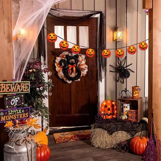 8.5Ft Pumpkin Lantern String Lights {2}