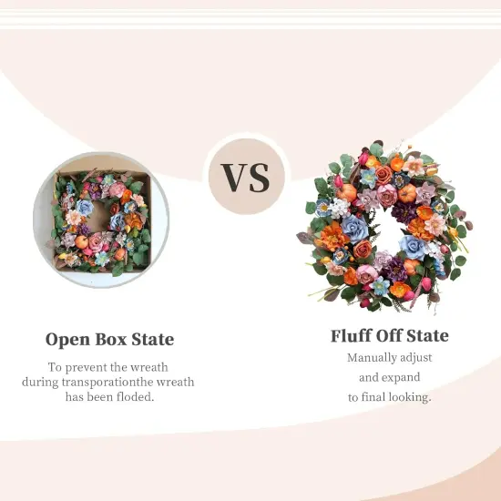 24 Inch Artificial Fall Wreaths {3}