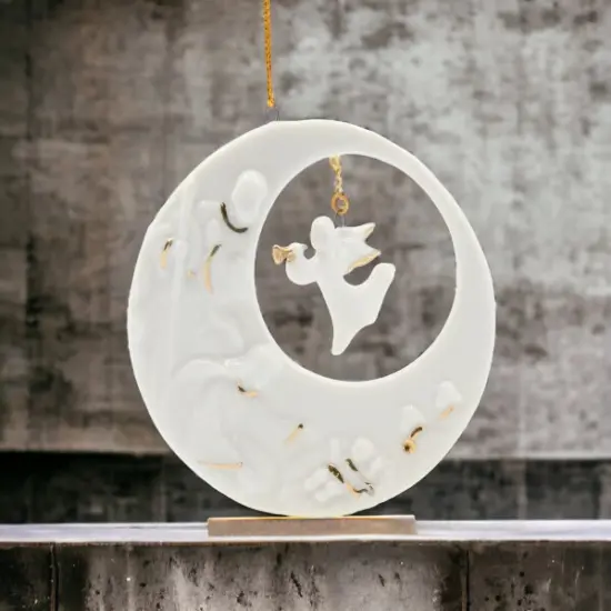 Ceramic Holy Family Nativity Christmas Tree Ornament, Home D&eacute;cor, Religious D&eacute;cor, Religious Gift, Church D&eacute;cor, Baptism Gift {1}