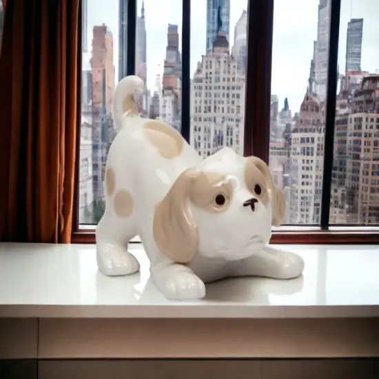 Ceramic Playful Dog Figurine, Home D&eacute;cor, Gift for Her, Mom, Him, Dad, Friend, Dog Lover Gift, Pet Loss Gift {1}