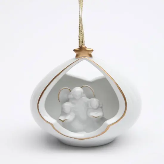 Ceramic Guardian Angel Ornament, Home Décor, Religious Décor, Religious Gift, Church Décor, Baptism Gift {3}