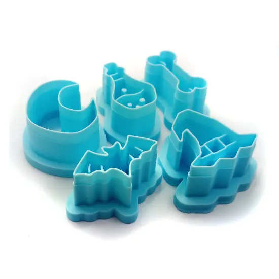 Halloween Clay Cutter Bundle, 5 pcs, Witch Hat Bat Moon, Adorabilities {3}