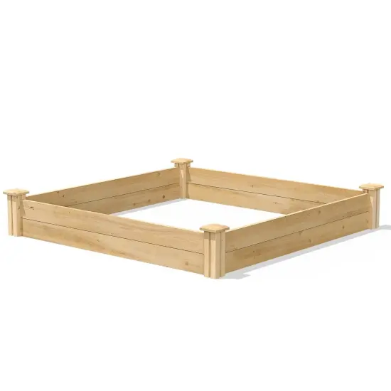 4 ft x 4 ft Cedar Raised Garden Bed for Outdoor Planting Projects {2}