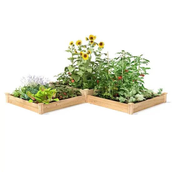 Modular Cedar Raised Garden Bed 4 ft x 12 ft with Dovetail Joints {2}