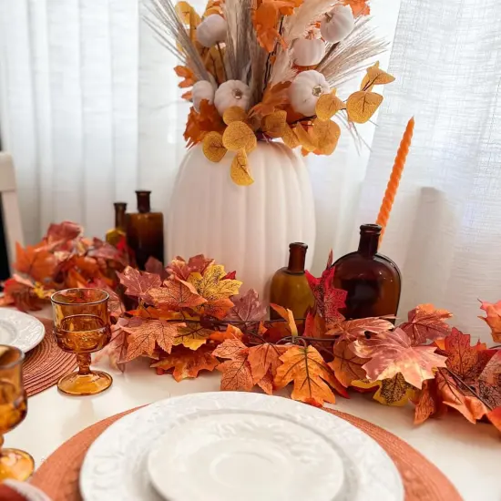 7 Pack Fall Leaf Garland {3}