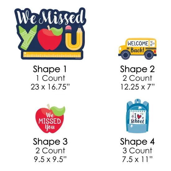 Big Dot of Happiness We Missed You - Yard Sign and Outdoor Lawn Decorations - Back to School Classroom Yard Signs - Set of 8 {7}