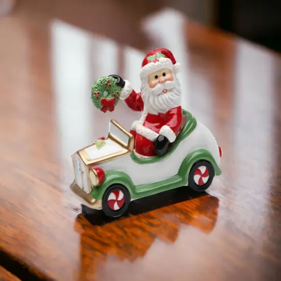 Ceramic Christmas Santa Driving Car Salt & Pepper Shakers, Home D&eacute;cor, Gift for Her, Gift for Mom, Kitchen D&eacute;cor, Christmas D&eacute;cor {2}
