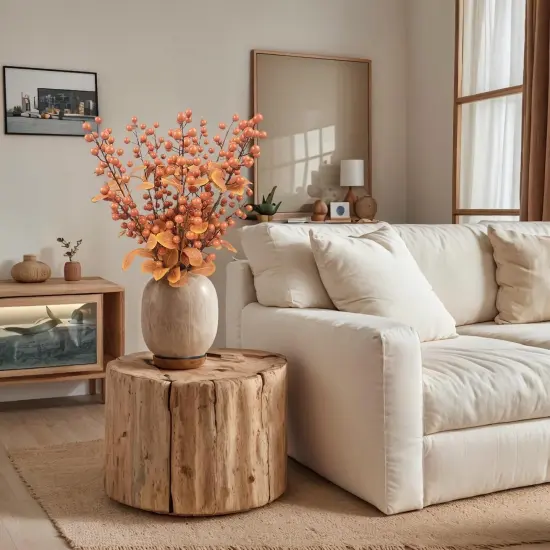 10 Pcs Artificial Fall Berry Stems for Fall - (Orange) {2}