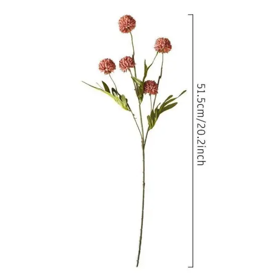 5pcs Realistic Artificial Dandelion and Chrysanthemum Stems &ndash; Faux Flowers Bulk for Boho Wedding Decor & Table Arrangements {5}