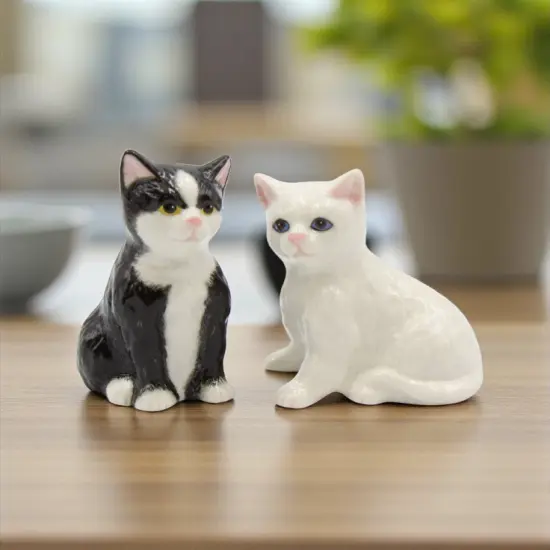 Ceramic Cat Salt And Pepper Shaker Set, Home D&eacute;cor, Gift for Her, Gift for Mom, Kitchen D&eacute;cor, Cat Lovers Gift {2}
