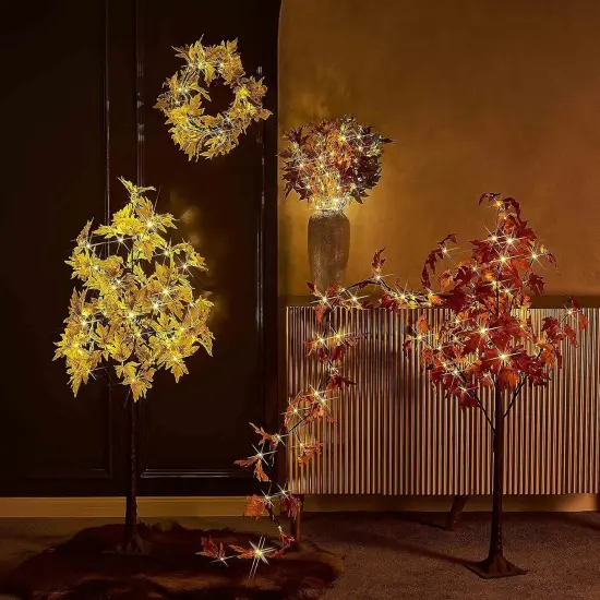Lighted Maple Leaf Fall Garland - Orage Maple {5}
