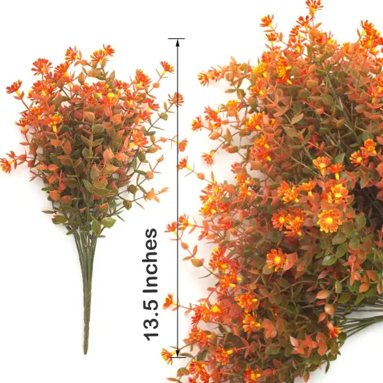 12 Bundles Artificial Fall Flowers (Fall Red) {2}