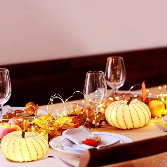 6 Pack DIY Pumpkin Lights 6 Inch Fall {3}