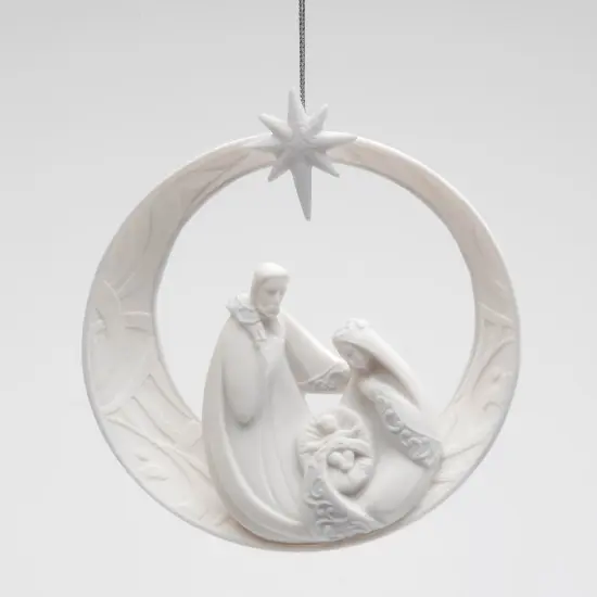 Ceramic Holy Family Ornament, Home Décor, Religious Décor, Religious Gift, Church Décor, Baptism Gift, Christmas Decor {3}