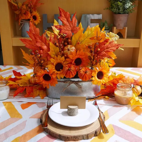 Fall Floral Arrangement Table Centerpiece {2}