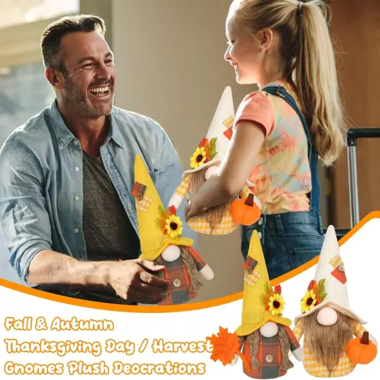 Thanksgiving Gnomes Decorations Table Tired Tray Decor {4}