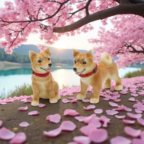 Ceramic Shiba Inu Salt And Pepper Shakers, The Doge, Home D&eacute;cor, Gift for Her, Gift for Mom, Kitchen D&eacute;cor, Dog Lover Gift {1}