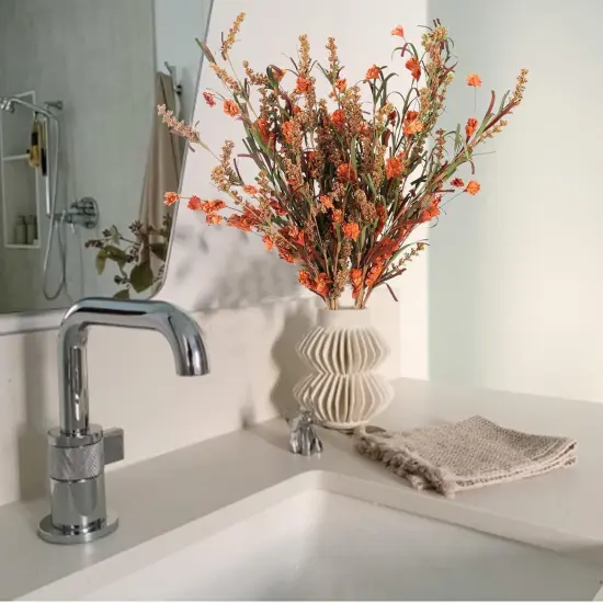 2 Bundles Artificial Fall Flowers Stem {4}