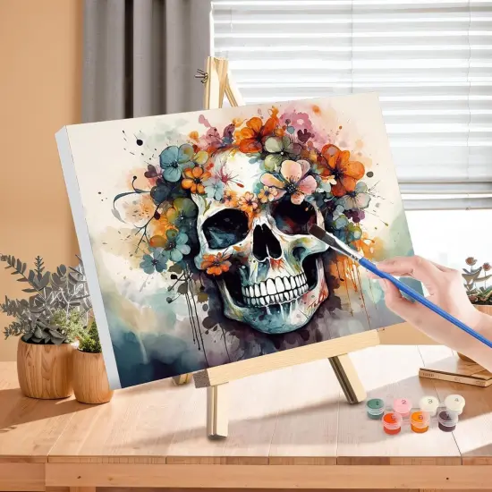Skull Paint by Numbers for Adults with Framed {2}