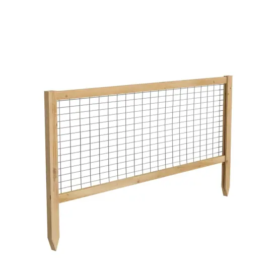 4 Pack Cedar Garden Trellis Set 45 x 23.5 Inch Garden Fence Panels {2}