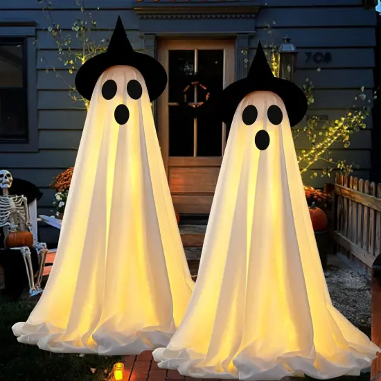 2Packs Scary Ghosts Decor with LED Lights {3}