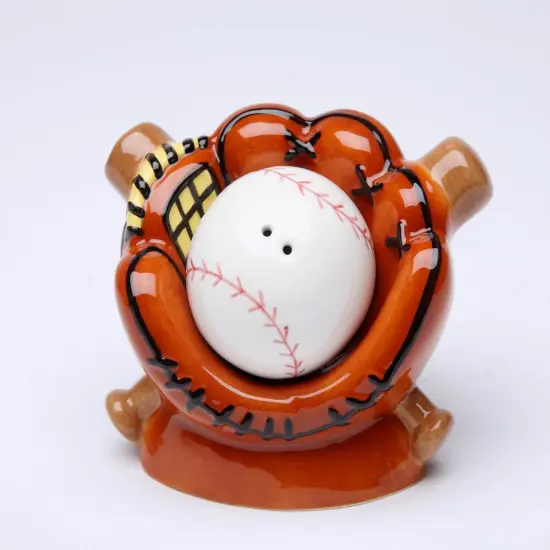 Hand Painted Ceramic Baseball Salt & Pepper Shakers, Home D&eacute;cor, Gift for Him, Gift for Dad, Kitchen D&eacute;cor, Game Room Decor {3}