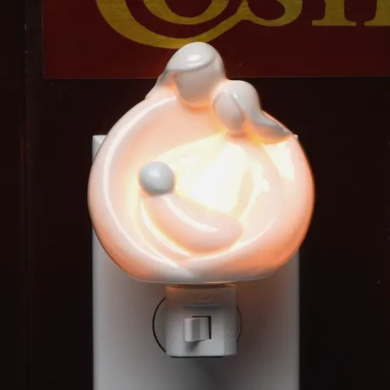 Ceramic Family Scene Plug-In Night Light, Bedroom Decor, Home Decor, Gift for Her, Gift for Mom {3}