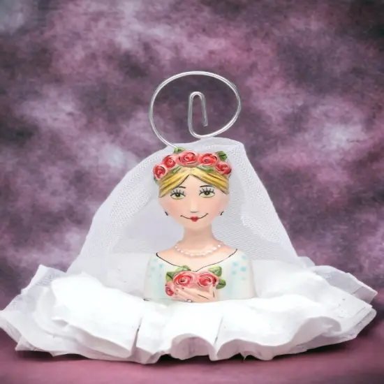 Wedding Bride Card Holder, Bachelorette Party ( Set Of 6 ), Wedding Table Decor {1}