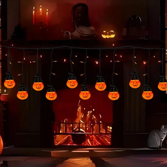 7FT LED Halloween Indoor Curtain String Lights {2}