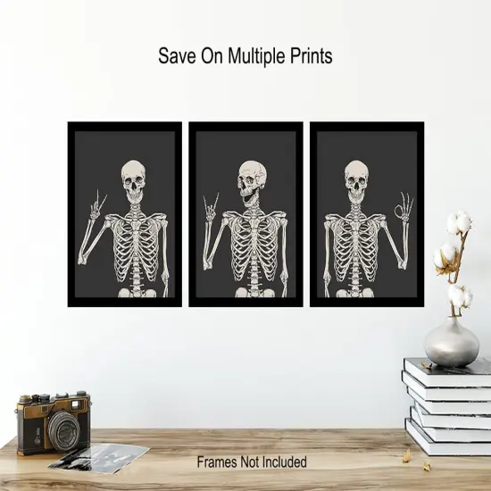 Skeleton Wall Art & Decor 11x14 {4}