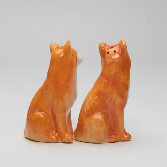 Ceramic Fox Salt and Pepper Shakers, Home D&eacute;cor, Gift for Her, Gift for Mom, Kitchen D&eacute;cor, Nature Lover Gift {4}