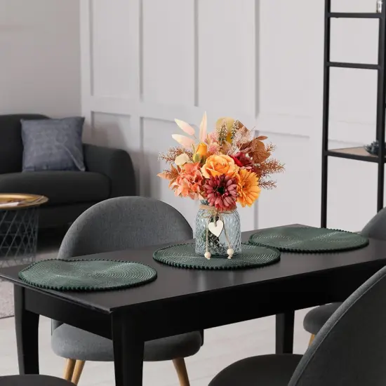 Fake Fall Flowers Centerpieces for Tables - Fall Red Yellow {4}