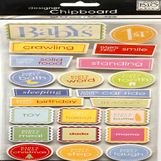 Me & My Big Ideas Baby's Firsts Chipboard Stickers {1}