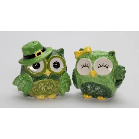 Ceramic Irish Owl Salt And Pepper Shakers, Home D&eacute;cor, Gift for Her, Gift for Mom, Kitchen D&eacute;cor, Irish Saint Patrick&rsquo;s Day D&eacute;cor {3}
