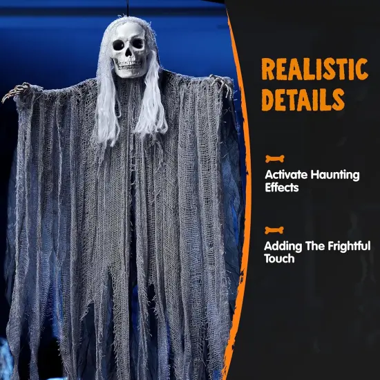 3 Pack Hanging Halloween Skeleton Ghosts Decorations Outdoor {3}