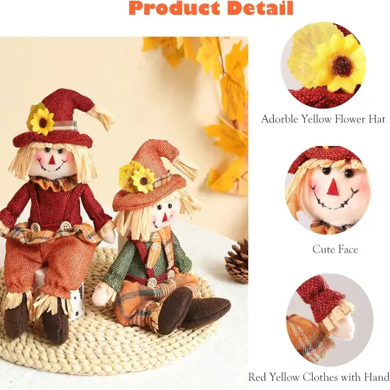 2 Pack Fall Decorations Table Ornaments(Green Red) {4}