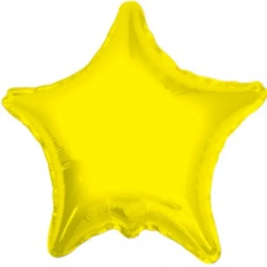 Yellow Star Mylar Balloon 18" {1}