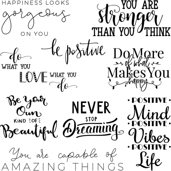 9 Pcs Inspirational Vinyl Wall Decals - Classic {1}