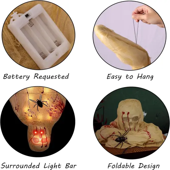 Halloween Decorations Outdoor Hanging Cocoon Corpse {3}