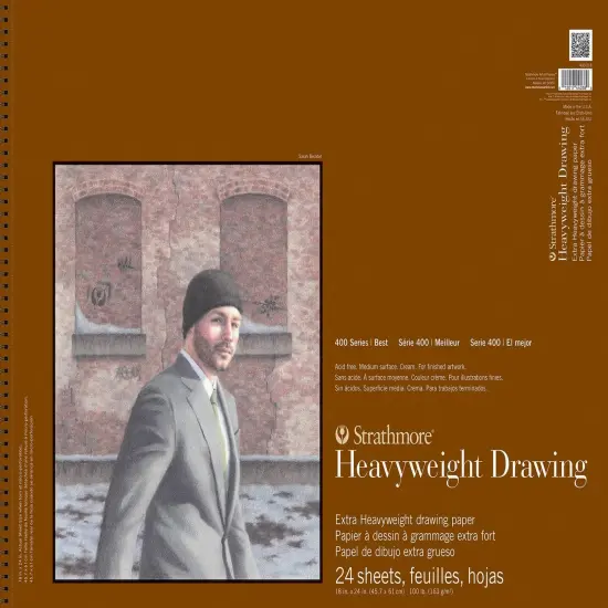 Strathmore 400 Series Heavyweight Drawing Pad 18"X24"-Wire Bound, 24 Sheets {1}