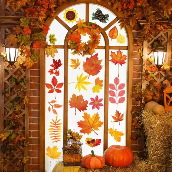 324 PCS Window Stickers Decor for Home, Office, Classroom,Fall Decorations {4}