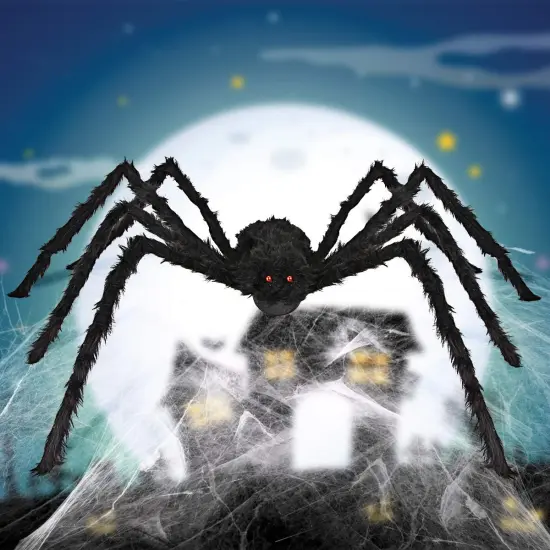 Halloween Spider Decorations, 6 Pcs Realistic Hairy Spiders Set(6 Different Sizes) {5}
