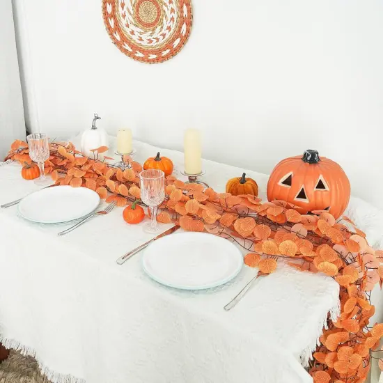 24 Packs - Artificial Fall Eucalyptus Garland Autumn Leaves {4}