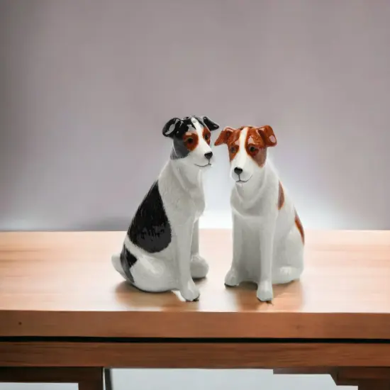 Ceramic Jack Russel Dogs Salt & Pepper Shakers, Home D&eacute;cor, Gift for Her, Gift for Mom, Kitchen D&eacute;cor, Dog Lover Gift, Pet Loss Gift {2}