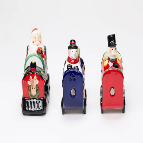 Ceramic Christmas Train Salt & Pepper And Box ( Set Of 3 ), Home D&eacute;cor, Gift for Her, Gift for Mom, Kitchen D&eacute;cor {4}