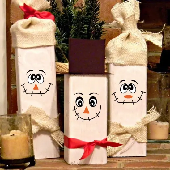 18 Pcs Autumn Scarecrow Face Vinyl Stickers, DIY Craft Decals {2}