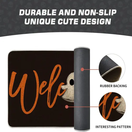 &ldquo;BOO&rdquo; Halloween Doormat &ndash; Low-Profile Indoor/Outdoor Rug for Porch or Entryway Decor {5}