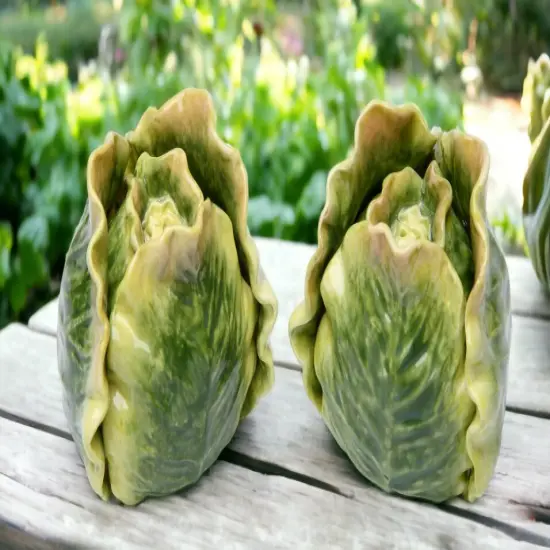 Handcrafted Ceramic Cabbage Salt and Pepper Shakers, Home D&eacute;cor, Gift for Her, Gift for Mom, Kitchen D&eacute;cor, Farmhouse D&eacute;cor {2}