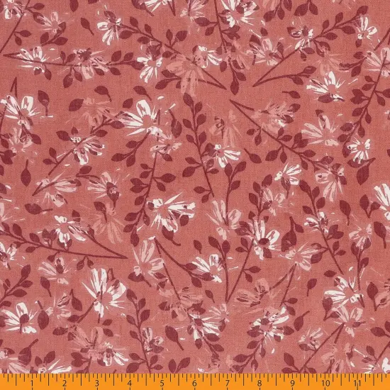 Mook Fabrics Aster Floral Cotton Fabric [108 in. Wide] - By The Yard Desert Sand {3}